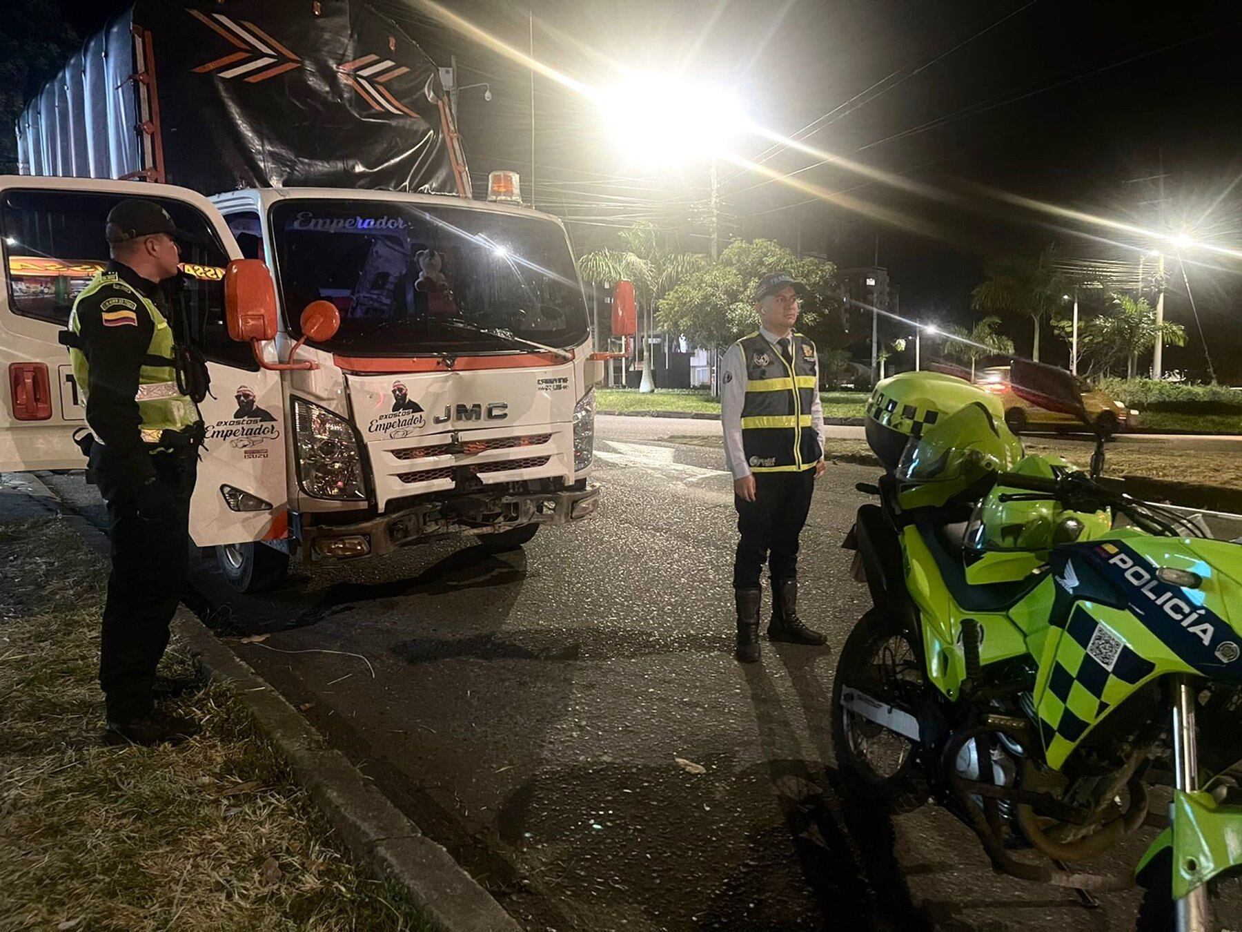 Vehículo detenido por accidente de Tránsito en Ibagué
