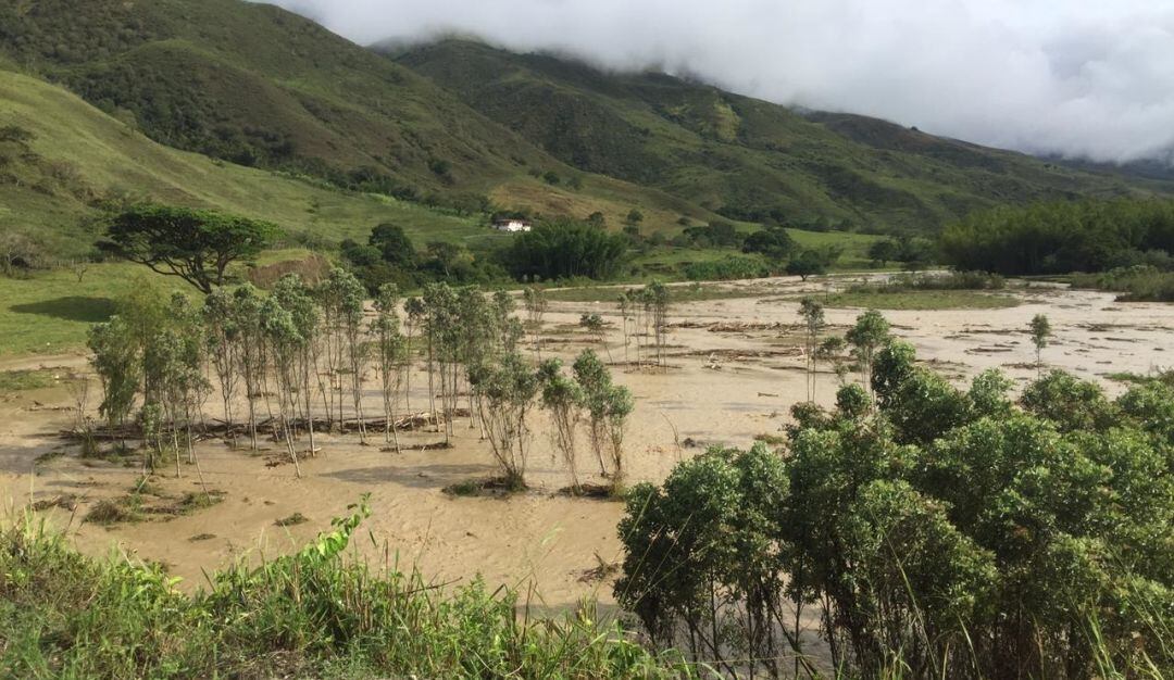 Desbordamiento de ríos que han destruido cultivos, viviendas inundadas y vías terciarias destruidas