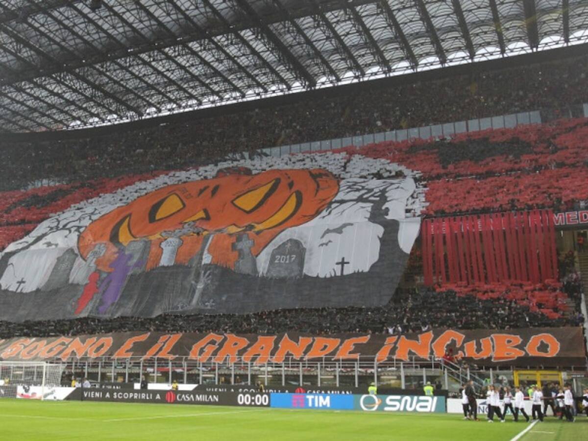 Halloween en el estadio Giuseppe Meazza de Milan