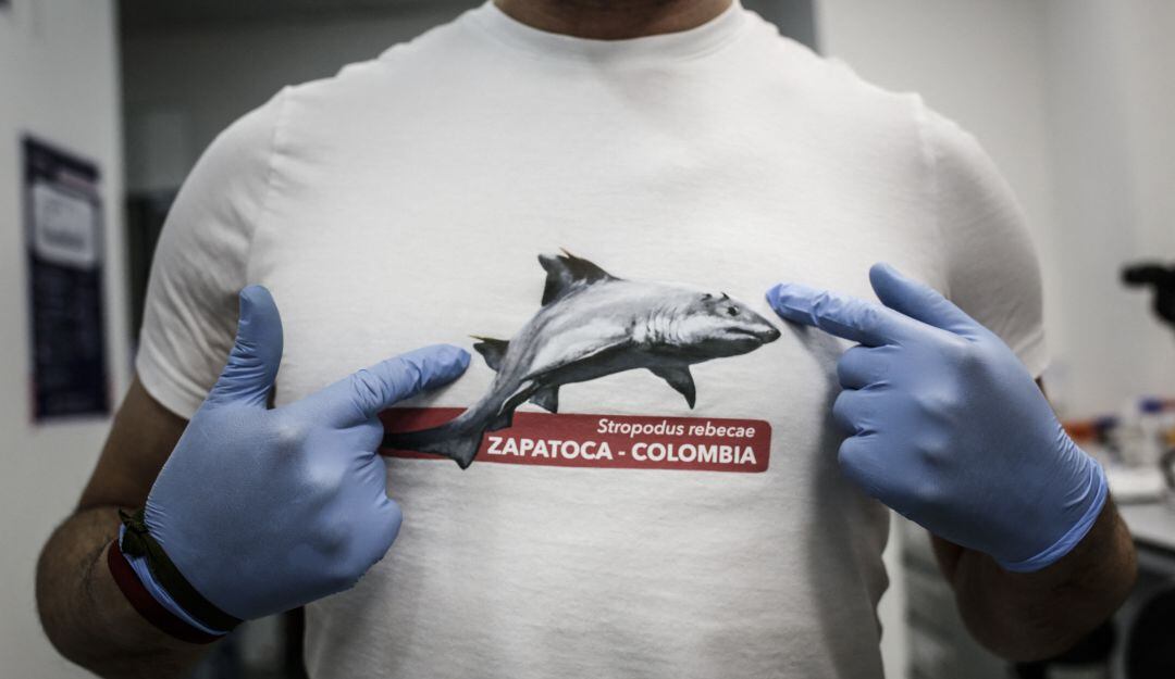 Edwin Cadena, paleontólogo a cargo del descubrimiento. 