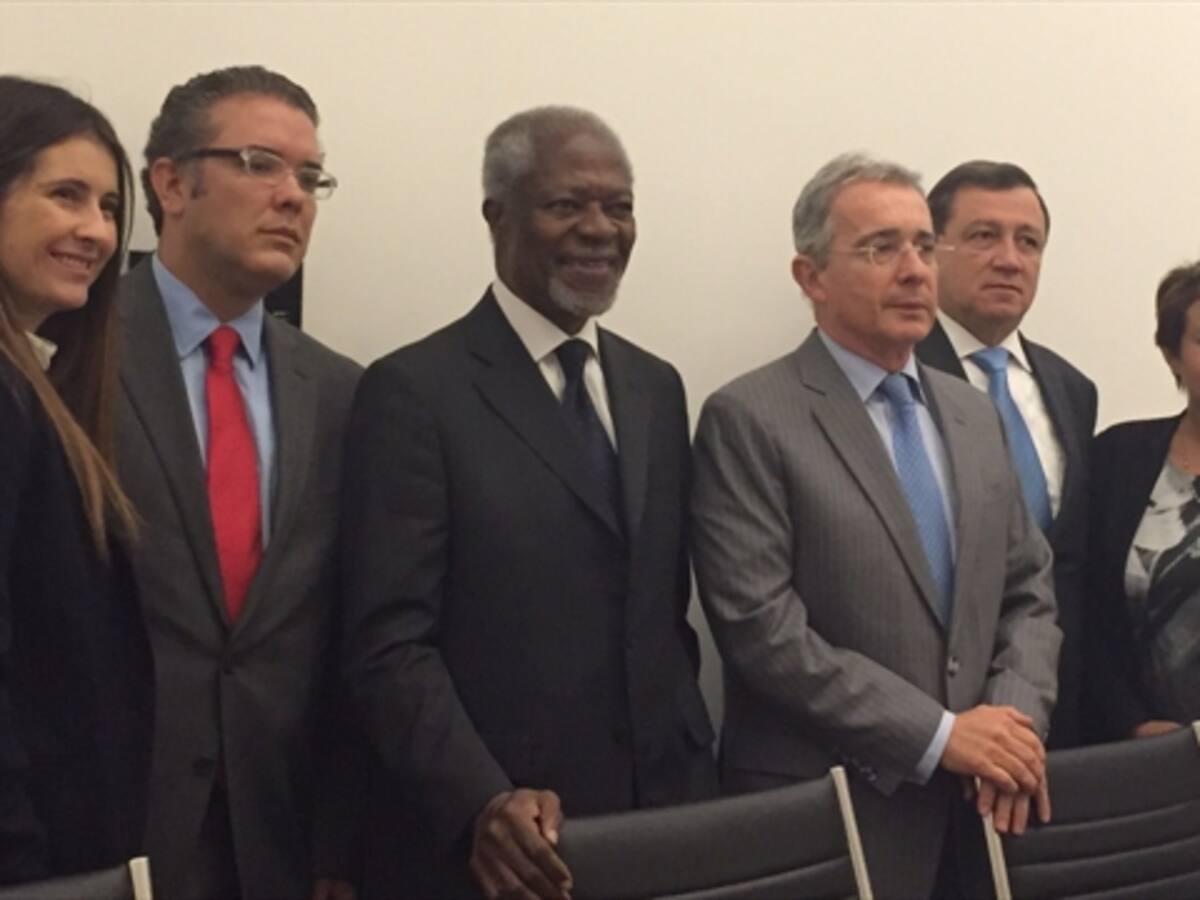 Kofi Annan escuchó los reparos de Uribe al proceso de paz