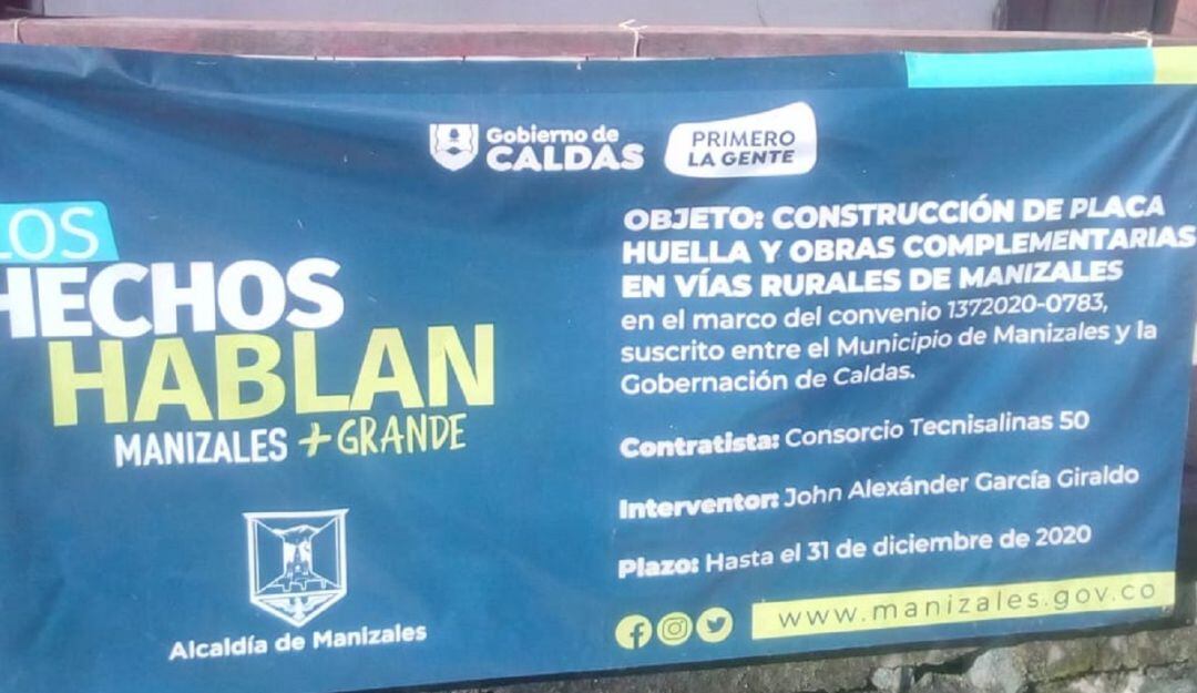 Obra a ejecutar en La Cabaña de Manizales