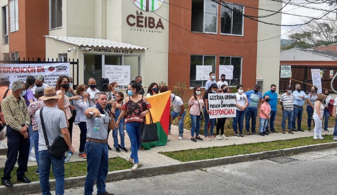 Protesta de compradores en Chinchiná