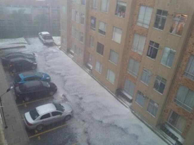 En fotos: Fuerte granizada en el norte de Bogotá