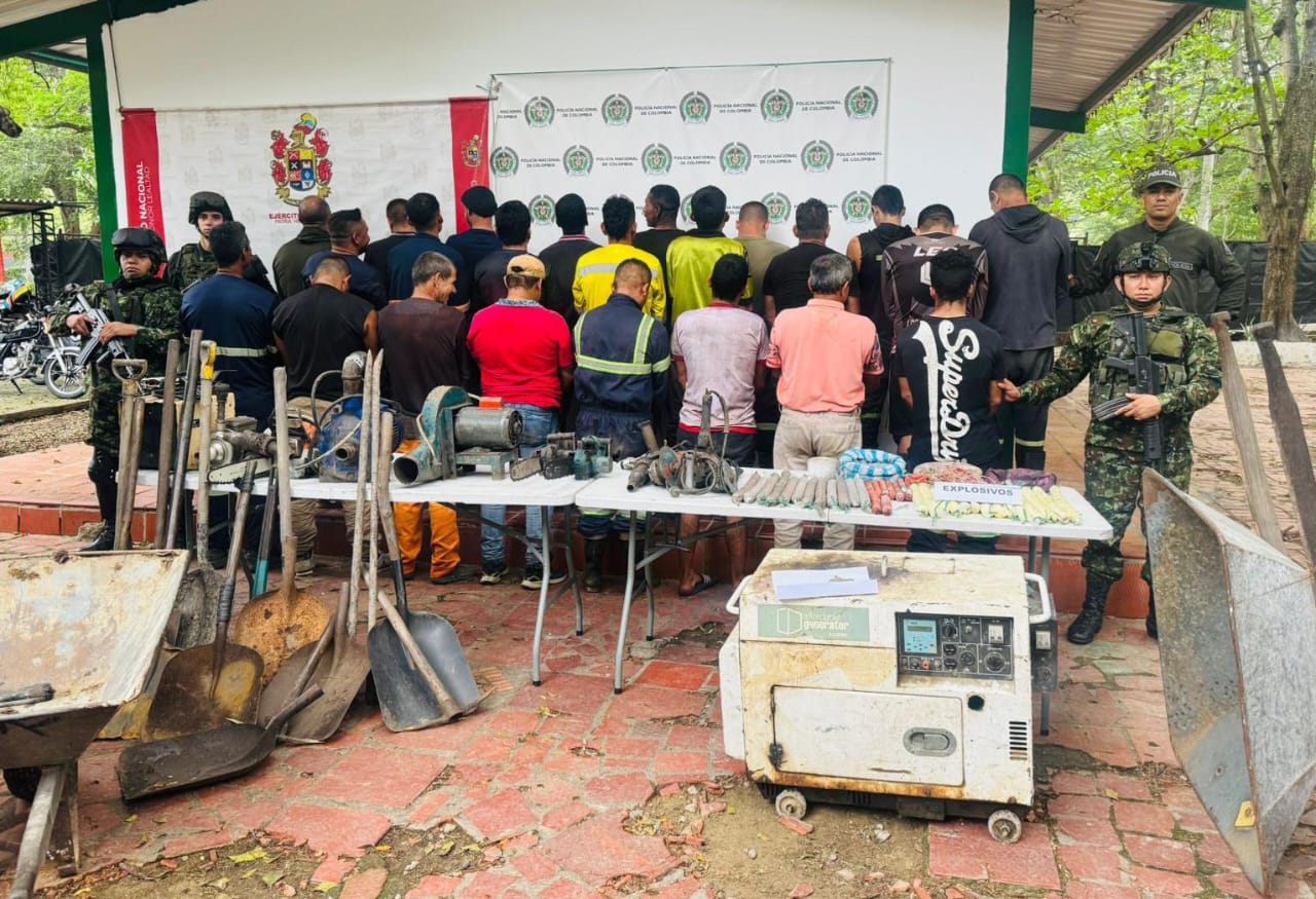 Capturas por minería ilegal en el área metropolitana de Cúcuta / Foto Ejército Nacional