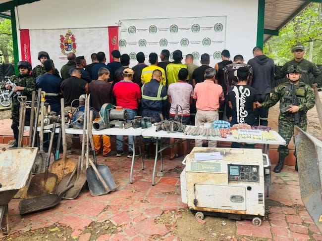 Capturas por minería ilegal en el área metropolitana de Cúcuta / Foto Ejército Nacional