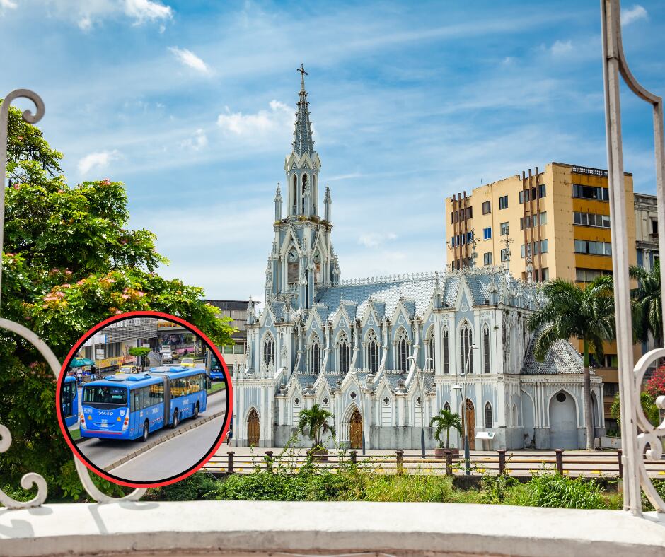 Ermita de Cali y bus del MIO (Getty mages)
