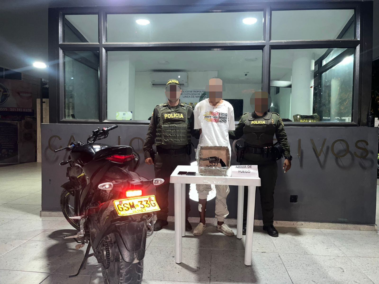 Dos presuntos Sicarios capturados por la Policía de Cartagena fueron presentados ante la Fiscalía