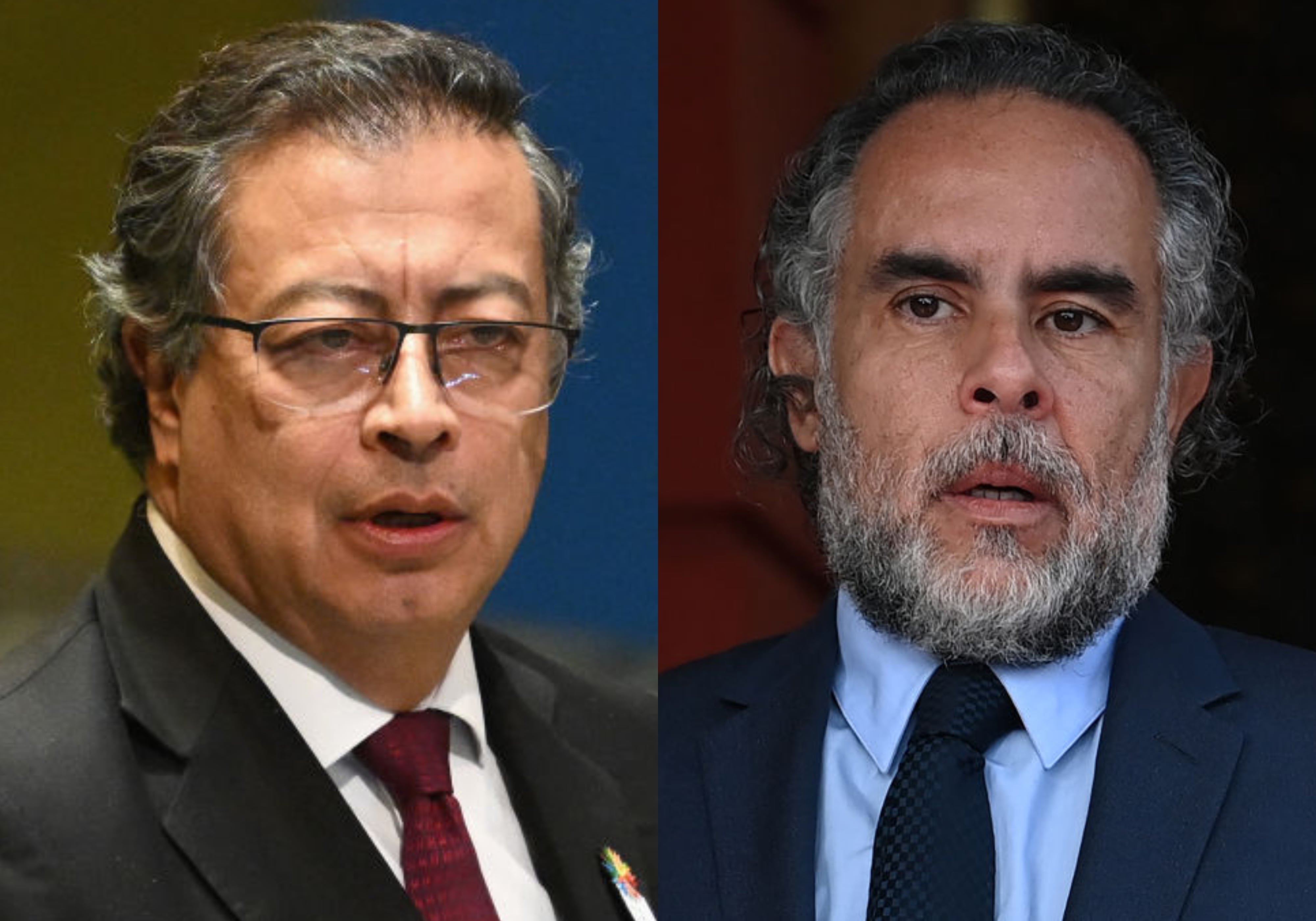 Gustavo Petro y Armando Benedetti. Foto: (Photo by ANGELA WEISS/AFP via Getty Images) / (Photo by YURI CORTEZ/AFP via Getty Images)