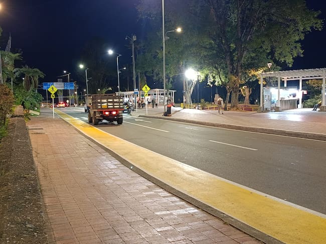 Avenida 12 de octubre en el barrio Chipre en Manizales.