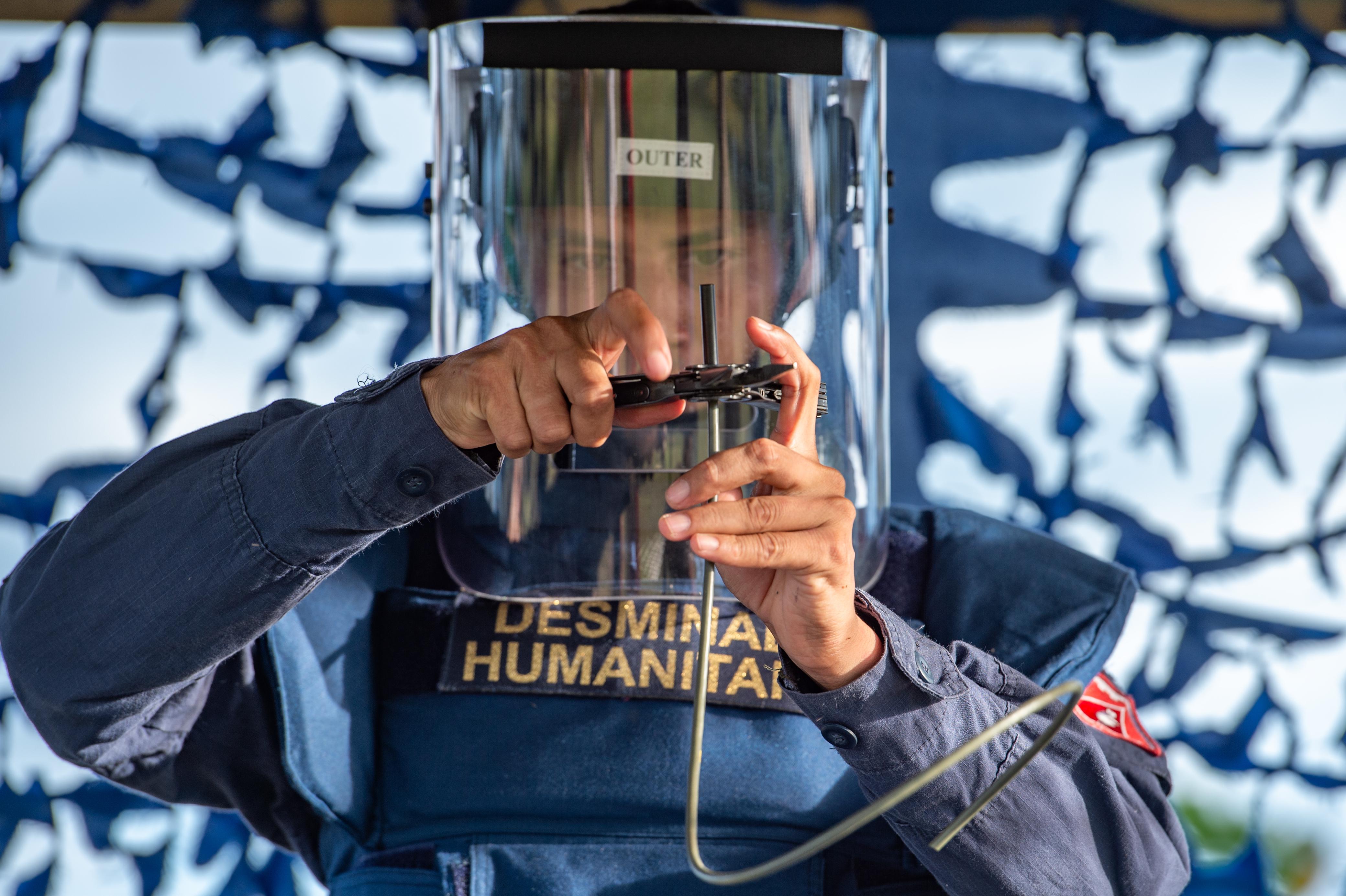 Brigada de Ingenieros de Desminado Humanitario. Cortesía: Ministerio de Defensa.