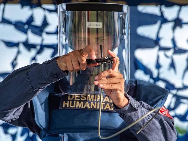 Brigada de Ingenieros de Desminado Humanitario. Cortesía: Ministerio de Defensa.