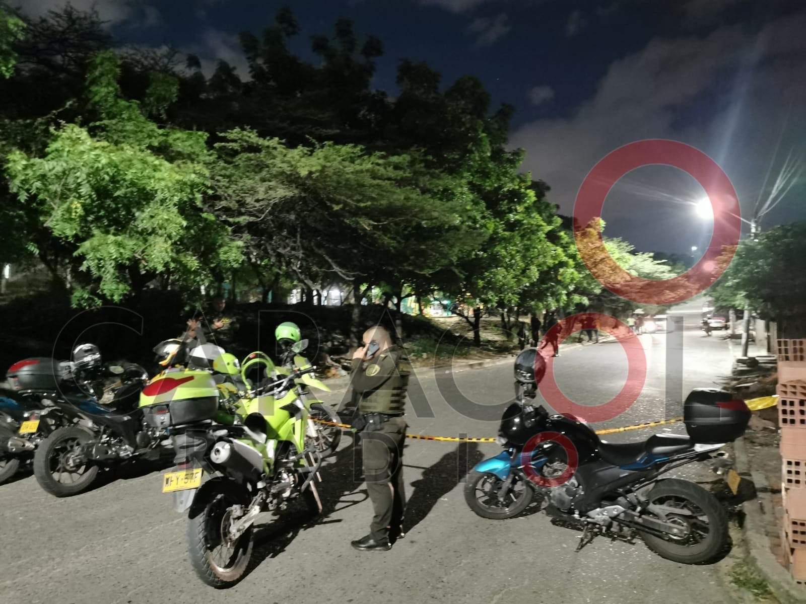 Autoridades en la escena del crimen. Cúcuta, Norte de Santander.