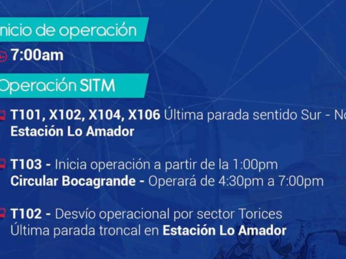 Esta será la operación de Transcaribe en Cartagena por carrera Ironman
