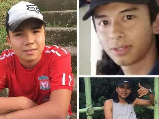 Varios de los jóvenes desaparecidos en Antioquia. Las imágenes se publican con autorización de sus familiares.