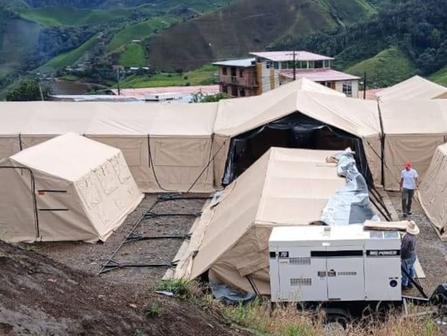Tras ataque con explosivos, proponen reubicar el hospital de campaña en El Plateado, Cauca