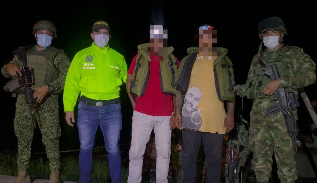 Según la Policía, los detenidos pretendían atentar contra la fuerza pública en los municipios de San Pablo y Cantagallo