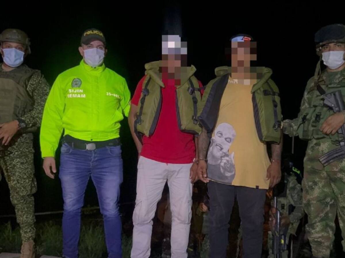 Capturaron a dos integrantes del Clan del Golfo con una granada en Bolívar