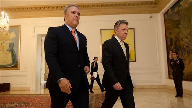 Santos y Duque podrían reunirse para dialogar sobre la mesa con el Eln. Foto: Colprensa