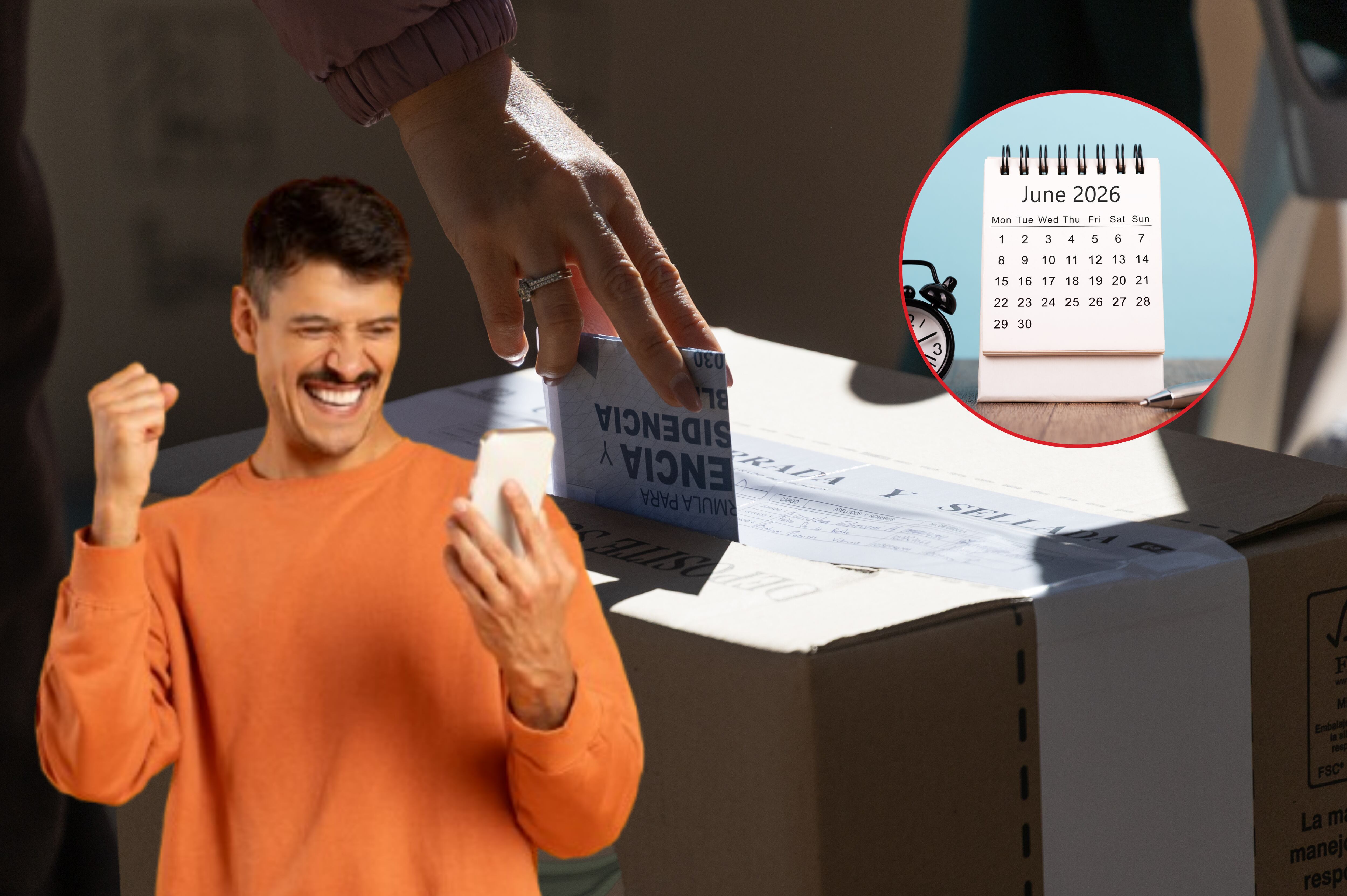 Imagen de referencia. Persona celebrando - Calendario junio 2026 - Persona votando en Colombia: Getty Images.