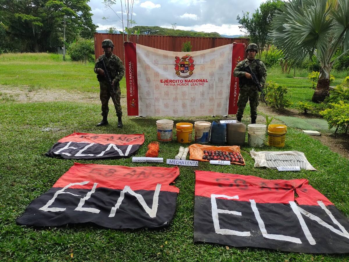 Con explosivos, ELN iba a atentar contra la fuerza pública. Frustraron el ataque