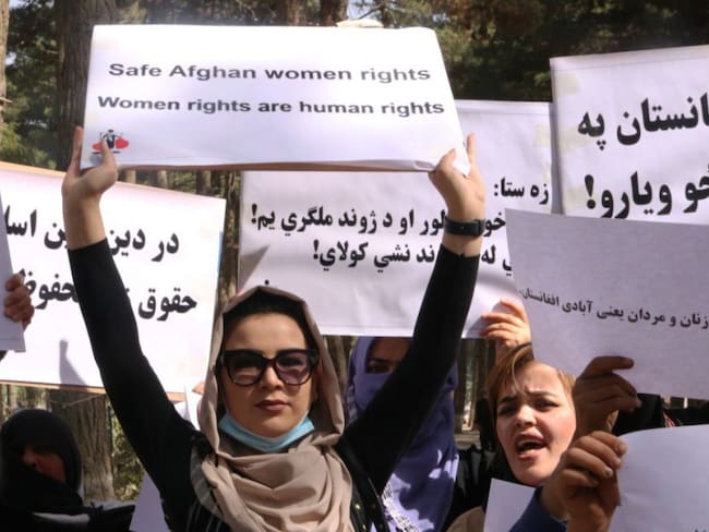 Protestas de mujeres en Afganistán 