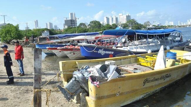 Cierran dos establecimientos e inmovilizan embarcaciones en un muelle ilegal de Cartagena. Foto: Prensa Alcaldía de Cartagena