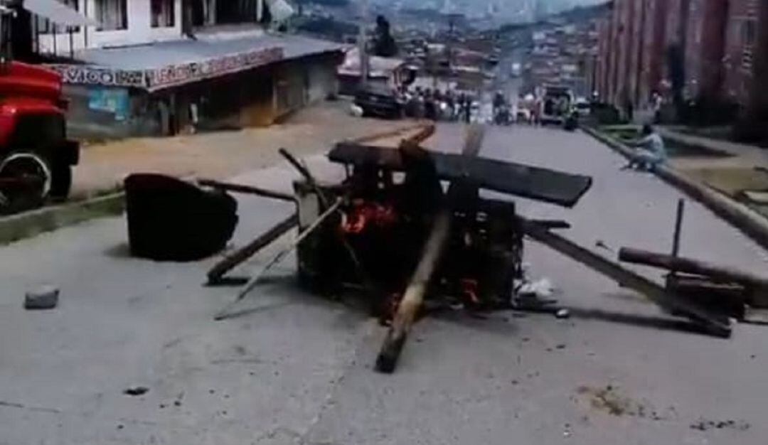 Protesta en el barrio San Sebastián de Manizales