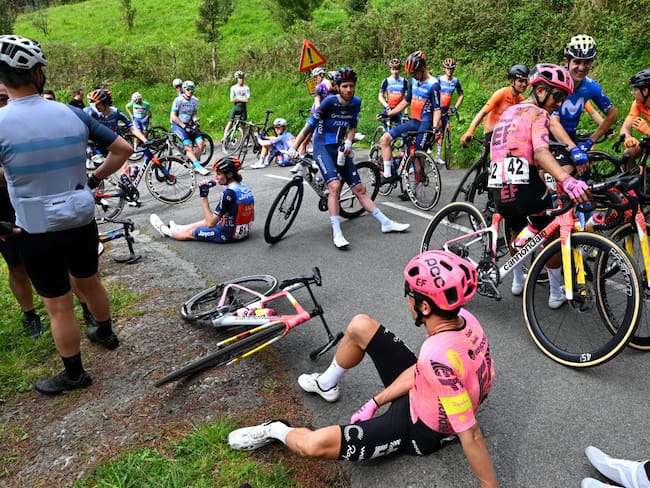 Caídas más duras de los ciclistas colombianos en Europa / Getty Images