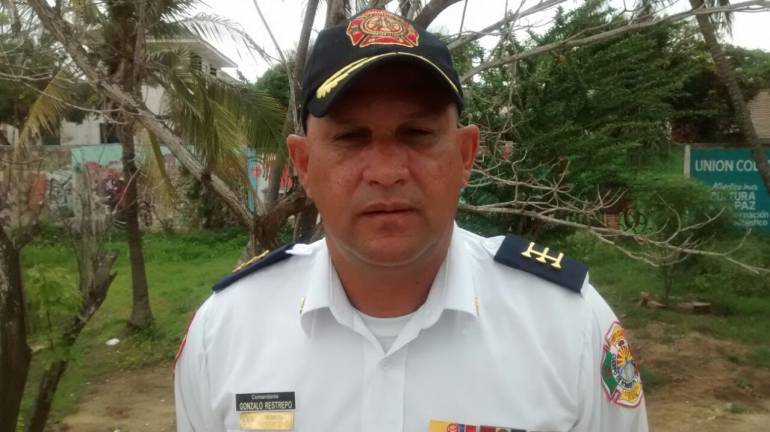 Capitán Gonzalo Restrepo, comandante de bomberos de Puerto Colombia.