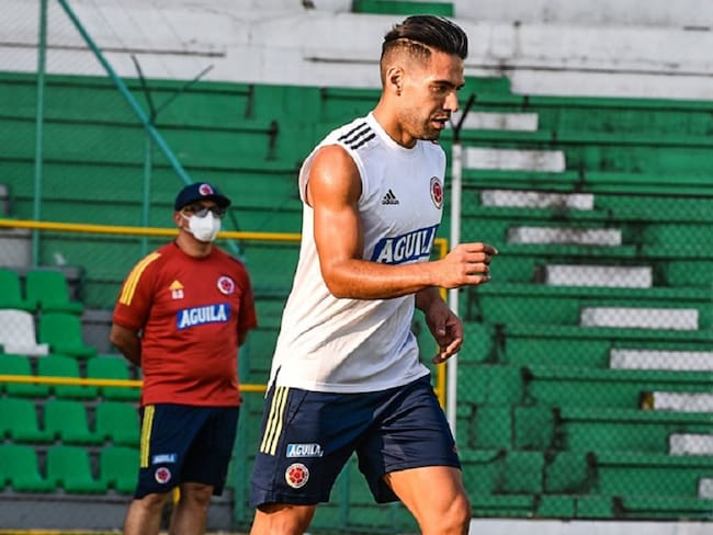 Falcao trabaja con la Selección Colombia preparando los juegos de Eliminatorias de este mes.
