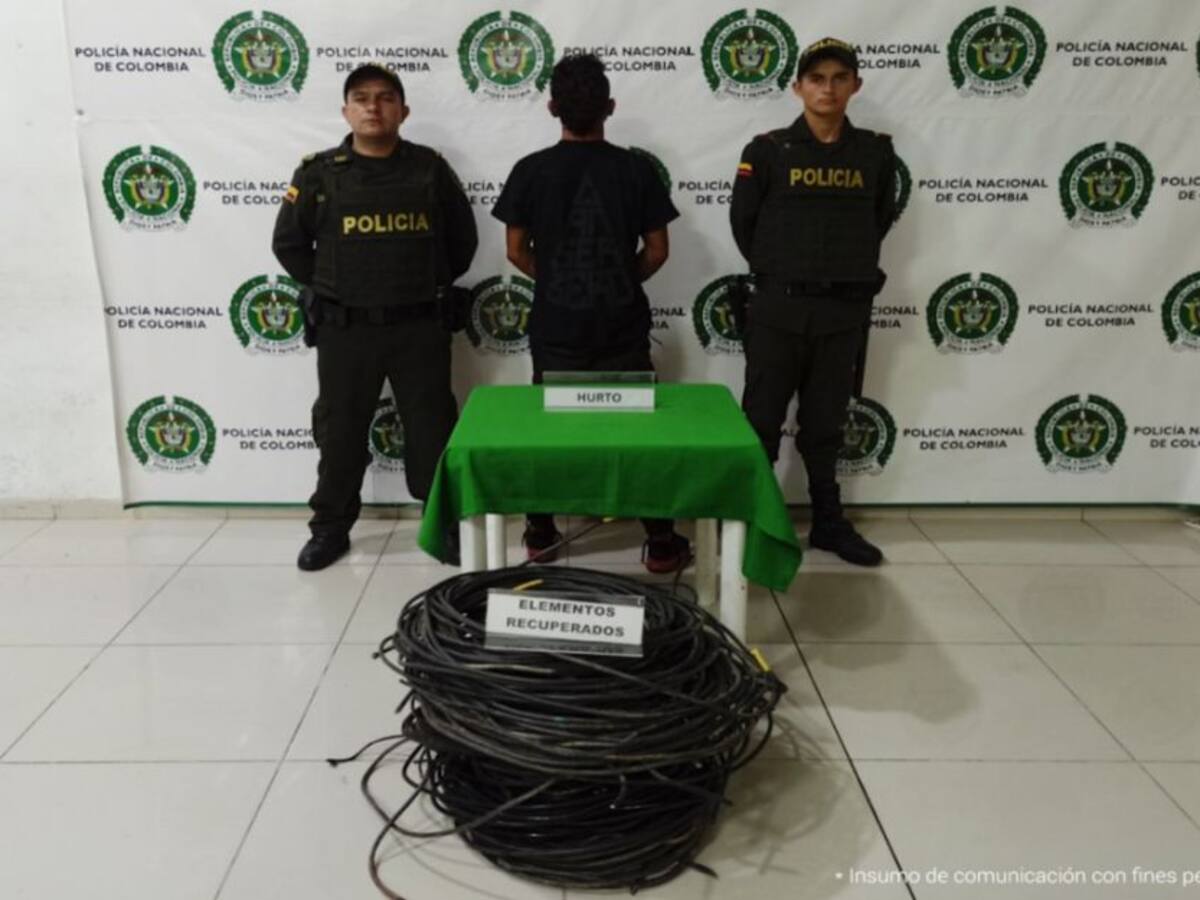 A la cárcel hombre que robaba cable del alumbrado público