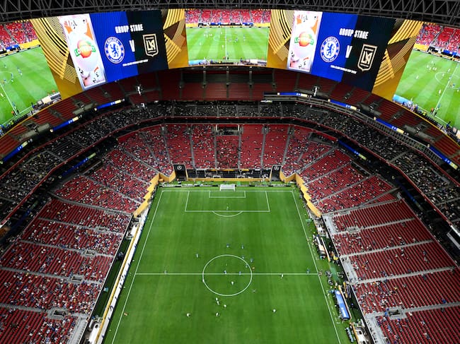 ATLANTA, GEORGIA - JUNE 16: General view inside the stadium during the FIFA Club World Cup 2025 group D match between Chelsea FC and Los Angeles Football Club at Mercedes-Benz Stadium on June 16, 2025 in Atlanta, Georgia. (Photo by Shaun Botterill - FIFA/FIFA via Getty Images)