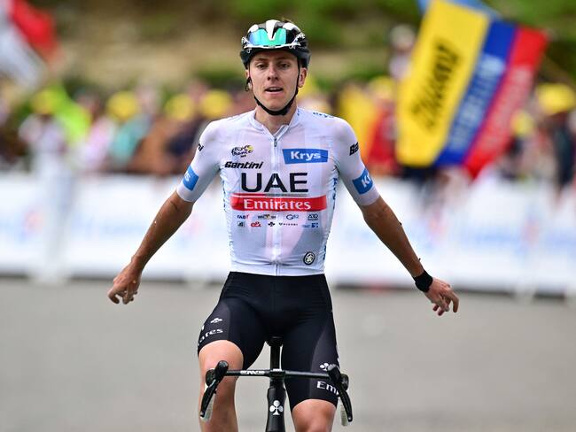Tadej Pogacar se impuso en la sexta del Tour de Francia. (Photo by Marco BERTORELLO / AFP) (Photo by MARCO BERTORELLO/AFP via Getty Images)