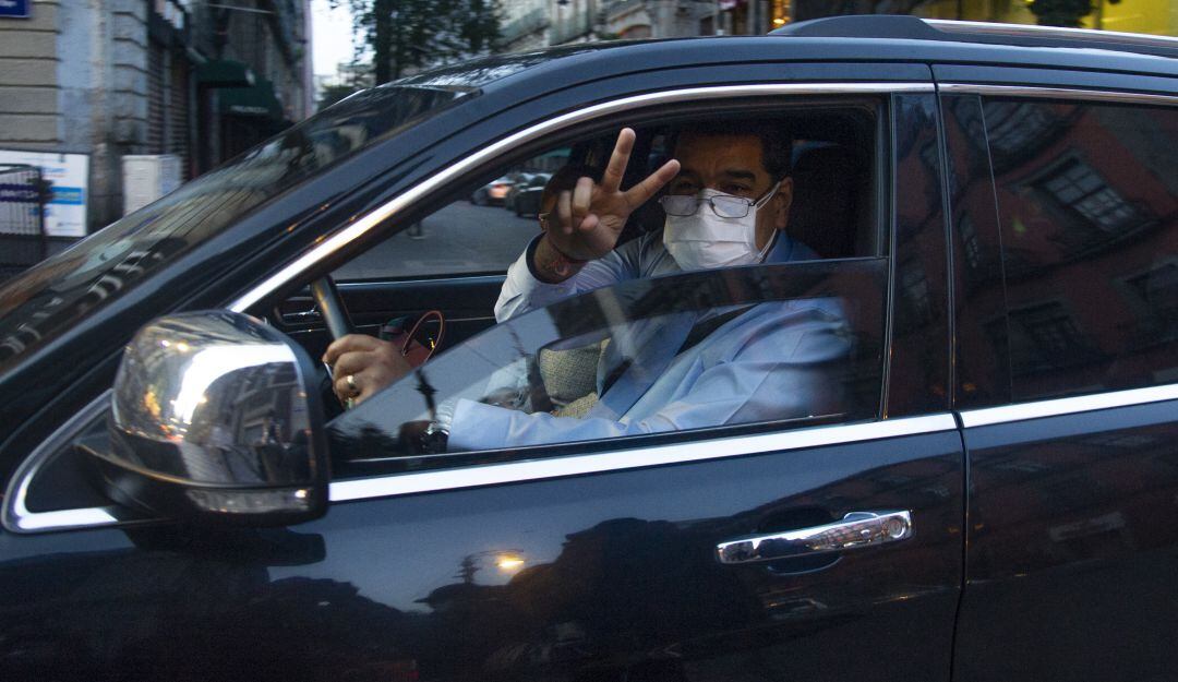 Llegada de Nicolás Maduro a la sede de charlas de la CELAC en Ciudad de México.