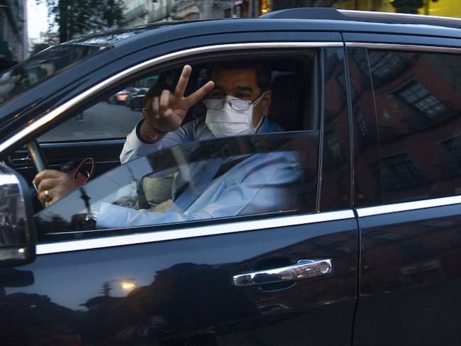 Llegada de Nicolás Maduro a la sede de charlas de la CELAC en Ciudad de México.
