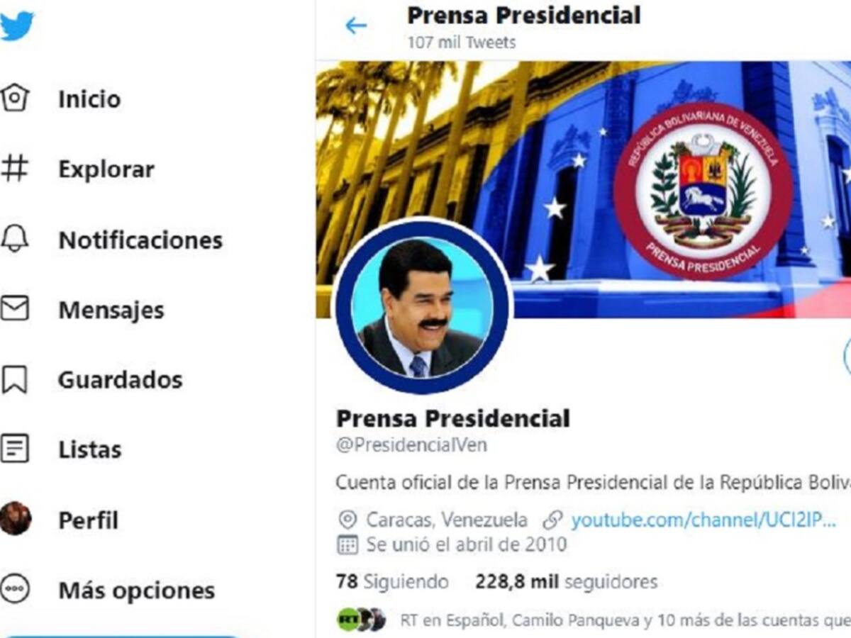 ¿Campanazo? Twitter suspende cuenta de la presidencia de Venezuela