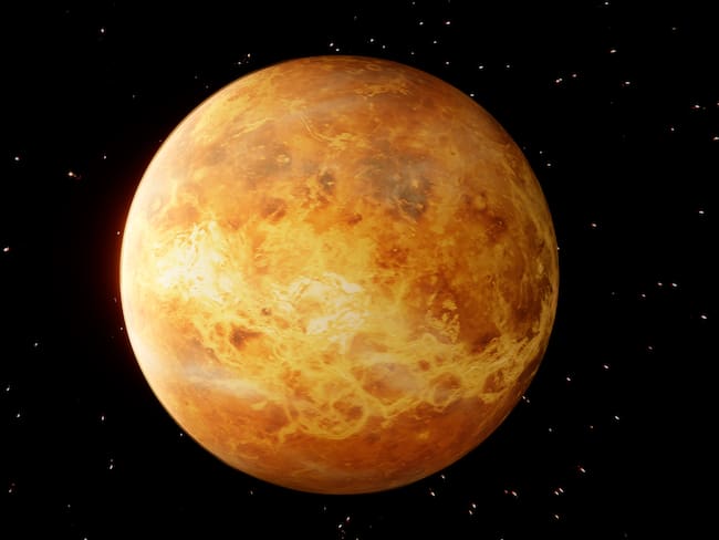 Ilustración de Venus con su atmósfera visible / Getty Images