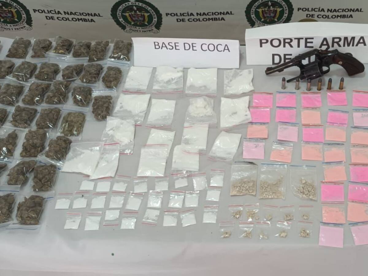 Dos personas capturadas y un menor aprehendido por tráfico de estupefacientes en Viterbo, Caldas