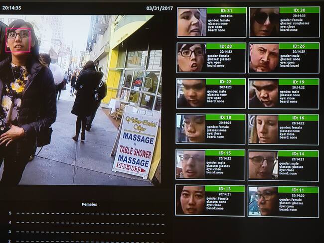 Uso de inteligencia artificial para la detección de rostros. 
(Foto: SAUL LOEB/AFP via Getty Images)