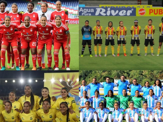 Así llegan América, Pereira, Bucaramanga y San Andrés a la Liga femeninar