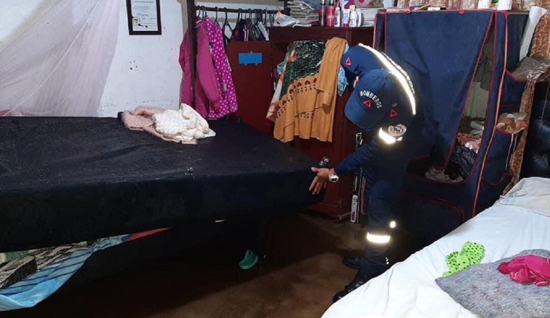 Inundación en la vereda La Quiebra de Marquetalia, Caldas.