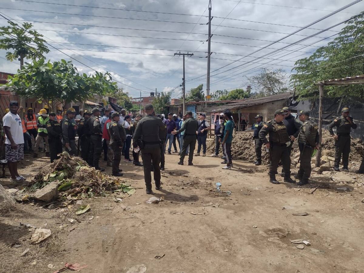 Autoridades realizaron desalojo de predio en el barrio Nelson Mandela en Cartagena