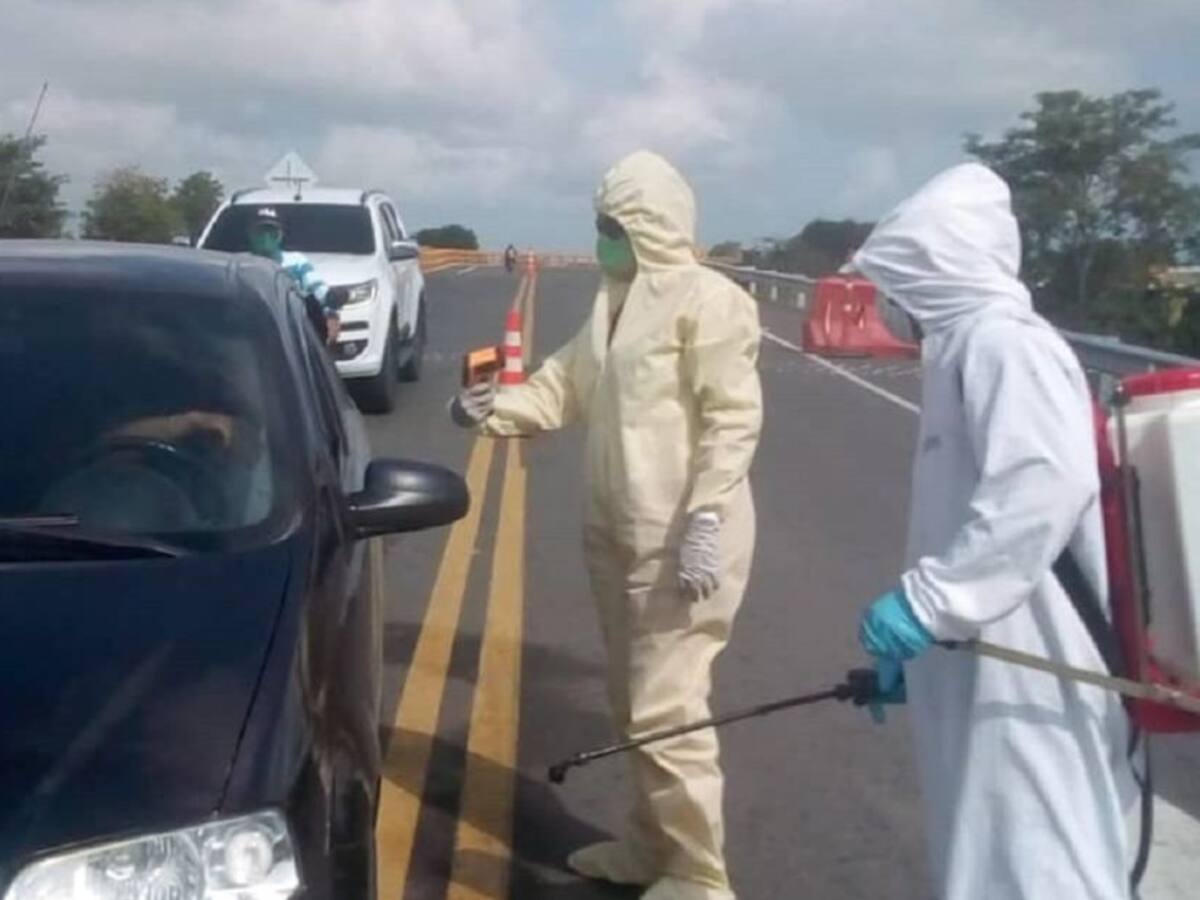 Refuerzan puestos de control contra el Coronavirus en ingresos a Magangué