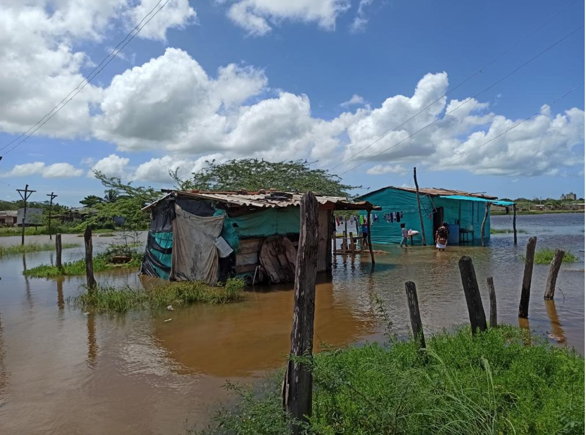 Inundaciones en Uribia, La Guajira / Foto: Defensoría del Pueblo.