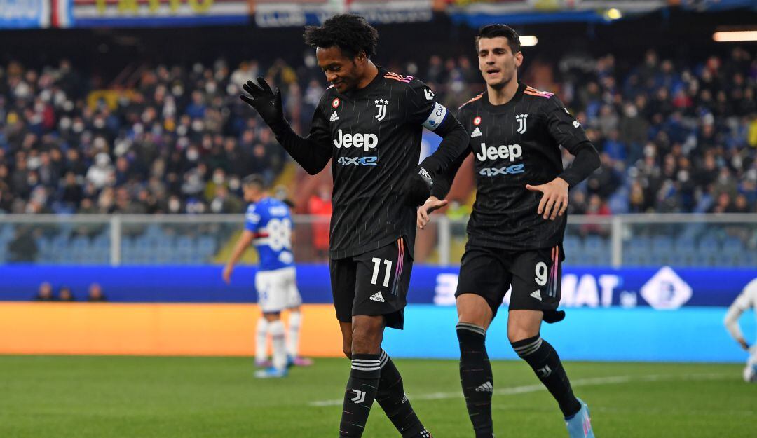 Celebración del primer gol de la Juventus