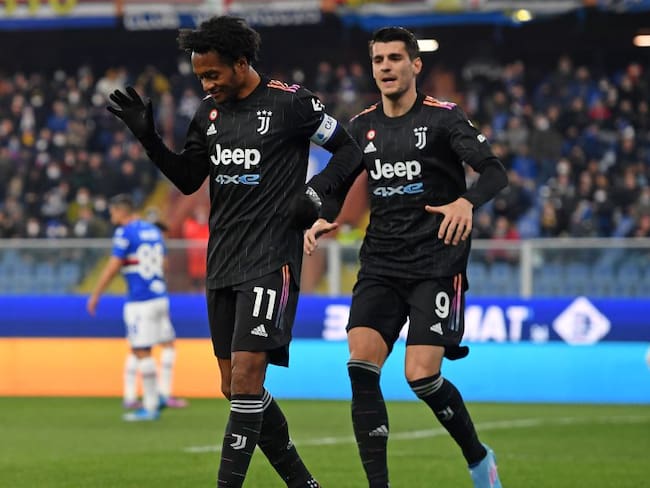 Celebración del primer gol de la Juventus