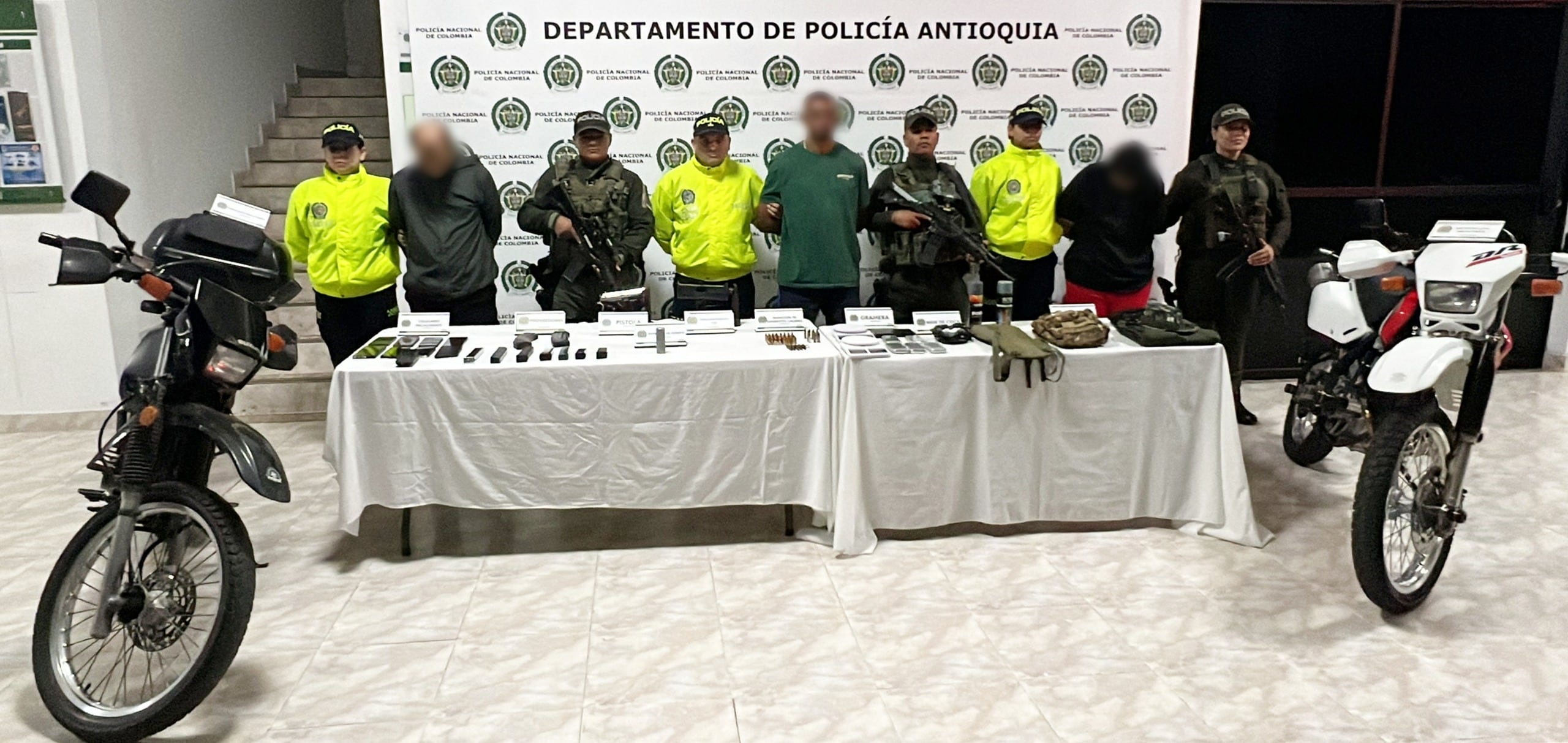 Capturados Los Pacheco- foto policía Antioquia
