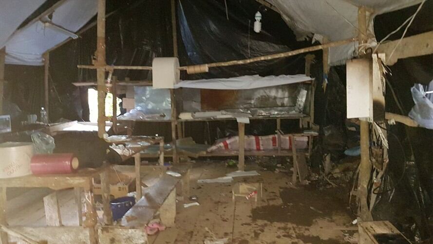 Desmantelan laboratorio del Eln para procesar coca en el sur del Cauca. Foto: Ejército