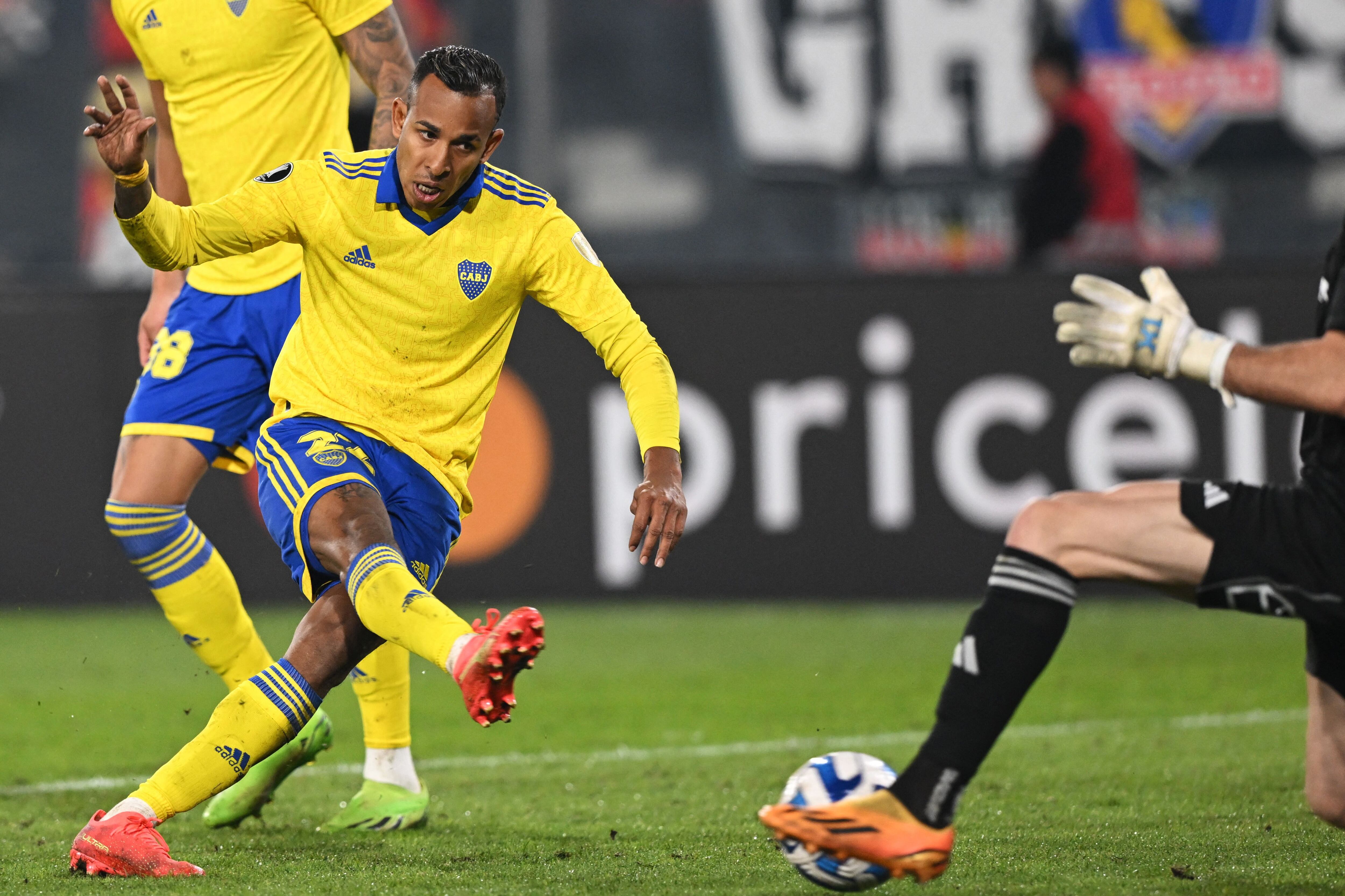 Sebastián Villa, delantero de Boca Juniors. (Photo by MARTIN BERNETTI / AFP) (Photo by MARTIN BERNETTI/AFP via Getty Images)